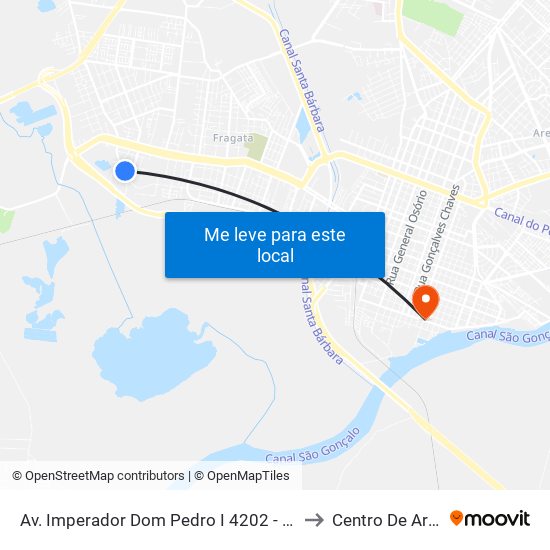 Av. Imperador Dom Pedro I 4202 - Padre Reus Pelotas - Rs Brasil to Centro De Artes (Bloco 1) map