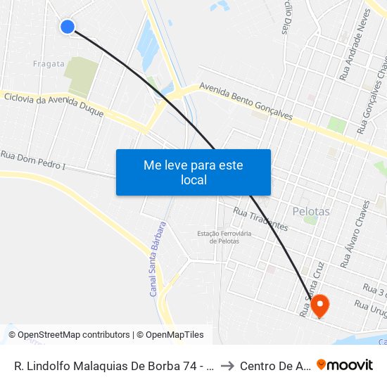 R. Lindolfo Malaquias De Borba 74 - Cohab Guabiroba Pelotas - Rs Brasil to Centro De Artes (Bloco 1) map
