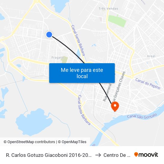 R. Carlos Gotuzo Giacoboni 2016-2060 - Fragata Pelotas - Rs 96040-240 Brasil to Centro De Artes (Bloco 1) map