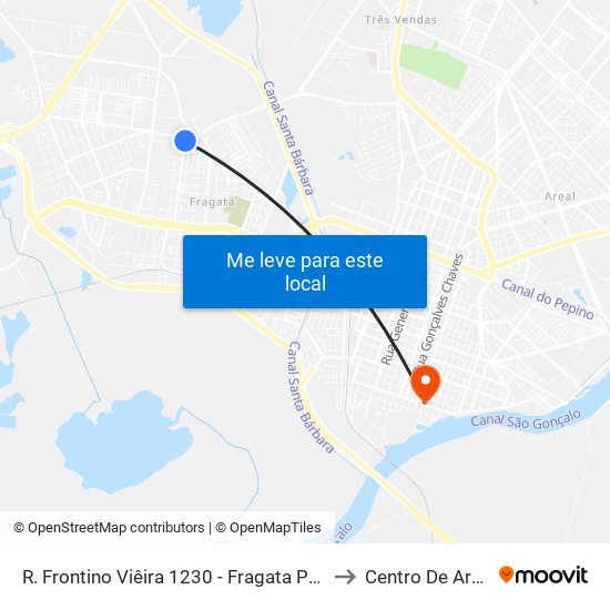 R. Frontino Viêira 1230 - Fragata Pelotas - Rs 96040-700 Brasil to Centro De Artes (Bloco 1) map