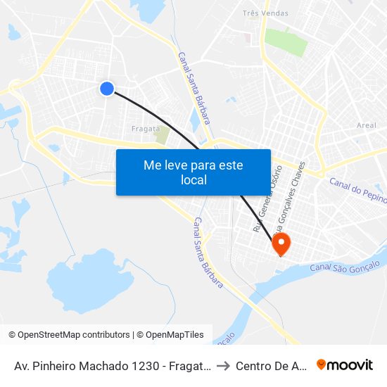 Av. Pinheiro Machado 1230 - Fragata Pelotas - Rs 96040-500 Brasil to Centro De Artes (Bloco 1) map