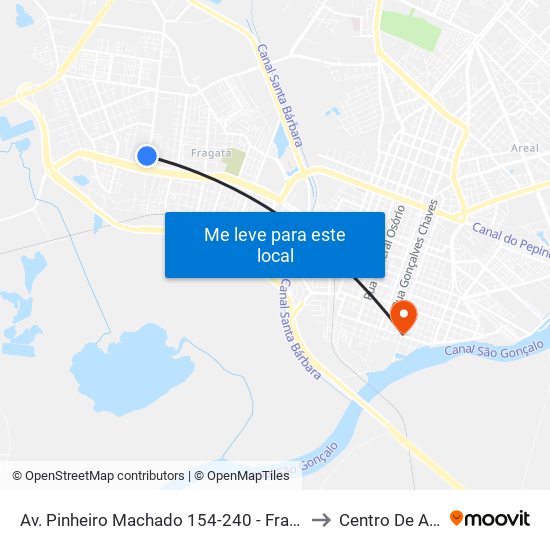Av. Pinheiro Machado 154-240 - Fragata Pelotas - Rs 96040-500 Brasil to Centro De Artes (Bloco 1) map