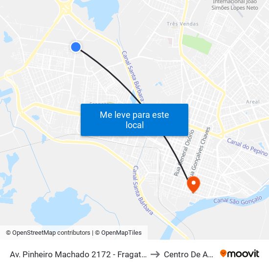 Av. Pinheiro Machado 2172 - Fragata Pelotas - Rs 96040-500 Brasil to Centro De Artes (Bloco 1) map