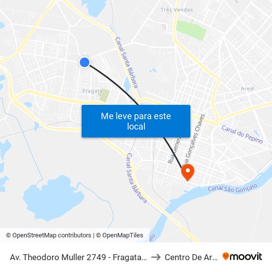 Av. Theodoro Muller 2749 - Fragata Pelotas - Rs 96040-160 Brasil to Centro De Artes (Bloco 1) map