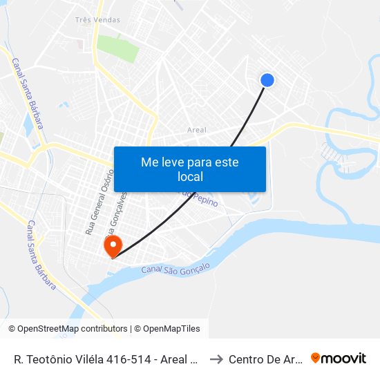 R. Teotônio Viléla 416-514 - Areal Pelotas - Rs 96085-290 Brasil to Centro De Artes (Bloco 1) map