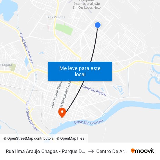 Rua Ilma Araújo Chagas - Parque Do Obelisco Pelotas - Rs Brasil to Centro De Artes (Bloco 1) map
