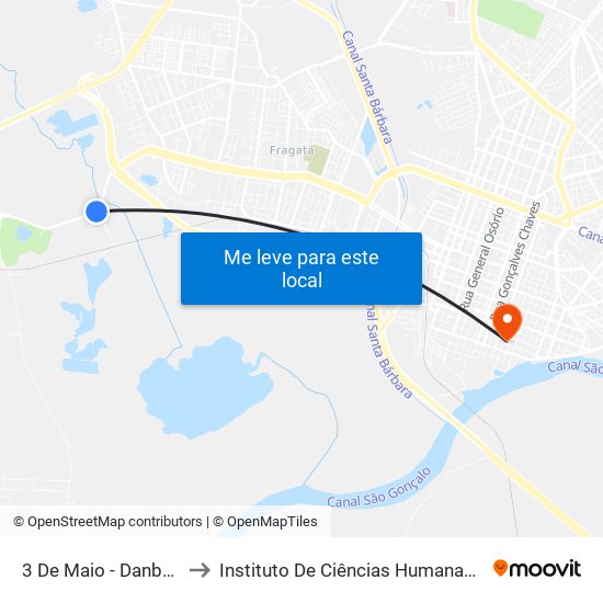 3 De Maio - Danby Cosulati to Instituto De Ciências Humanas Da Ufpel - Ich map