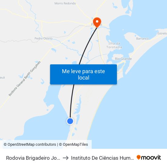 Rodovia Brigadeiro Jose Da Silva Paes to Instituto De Ciências Humanas Da Ufpel - Ich map