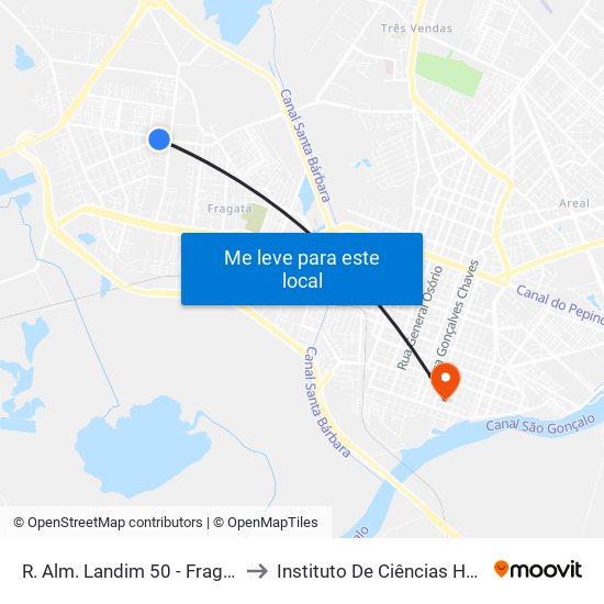 R. Alm. Landim 50 - Fragata Pelotas - Rs Brasil to Instituto De Ciências Humanas Da Ufpel - Ich map
