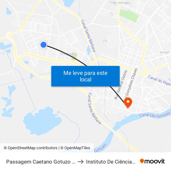 Passagem Caetano Gotuzo 281 - Fragata Pelotas - Rs Brasil to Instituto De Ciências Humanas Da Ufpel - Ich map