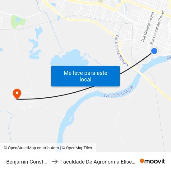 Benjamin Constant - Ufpel Faurb to Faculdade De Agronomia Eliseu Maciel - Faem - Prédio 02 map
