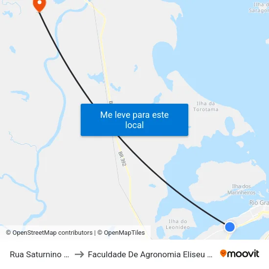 Rua Saturnino De Brito, 608 to Faculdade De Agronomia Eliseu Maciel - Faem - Prédio 02 map