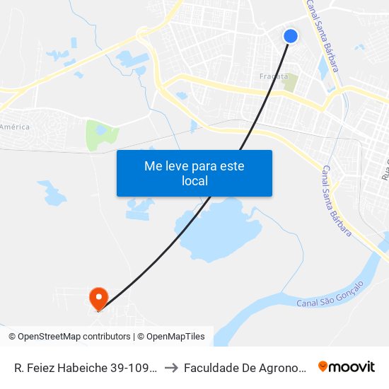 R. Feiez Habeiche 39-109 - Fragata Pelotas - Rs 96040-070 Brasil to Faculdade De Agronomia Eliseu Maciel - Faem - Prédio 02 map
