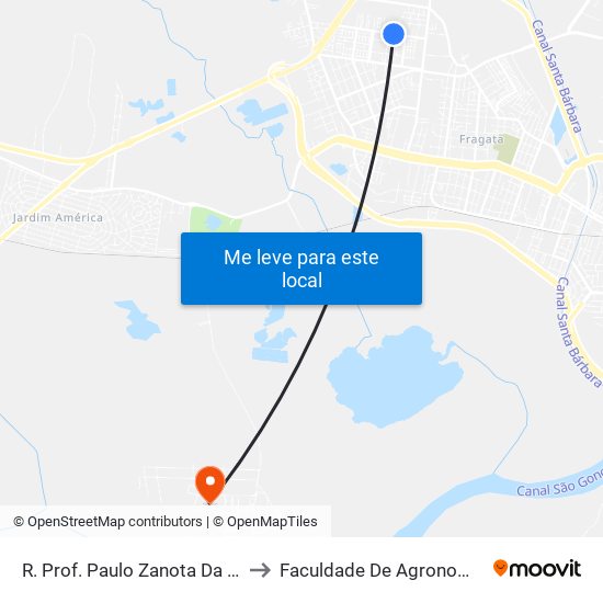 R. Prof. Paulo Zanota Da Cruz 473 - Fragata Pelotas - Rs Brasil to Faculdade De Agronomia Eliseu Maciel - Faem - Prédio 02 map