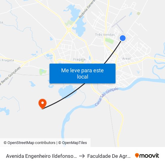 Avenida Engenheiro Ildefonso Simões Lopes 730 Pelotas - Rio Grande Do Sul 96060 Brasil to Faculdade De Agronomia Eliseu Maciel - Faem - Prédio 02 map