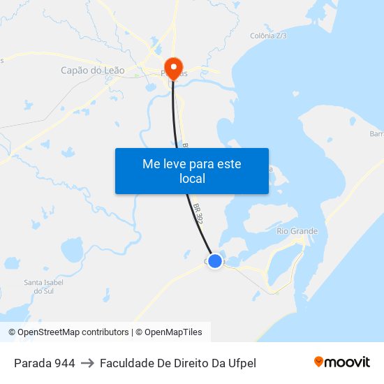 Parada 944 to Faculdade De Direito Da Ufpel map