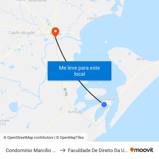 Condomínio Marcílio Dias to Faculdade De Direito Da Ufpel map