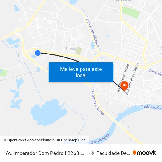 Av. Imperador Dom Pedro I 2268-2430 - Padre Reus Pelotas - Rs Brasil to Faculdade De Direito Da Ufpel map