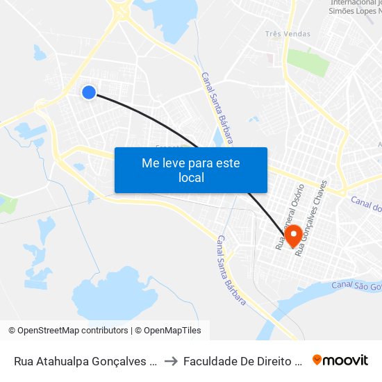 Rua Atahualpa Gonçalves Dias 128 to Faculdade De Direito Da Ufpel map