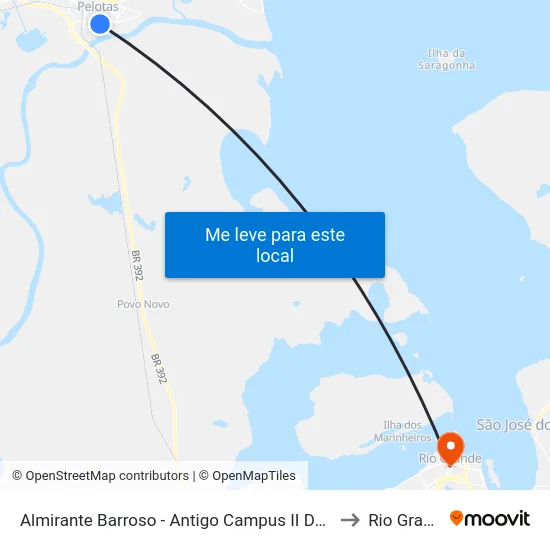 Almirante Barroso - Antigo Campus II Da Ucpel to Rio Grande map