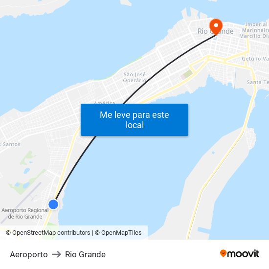 Aeroporto to Rio Grande map