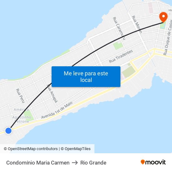 Condomínio Maria Carmen to Rio Grande map