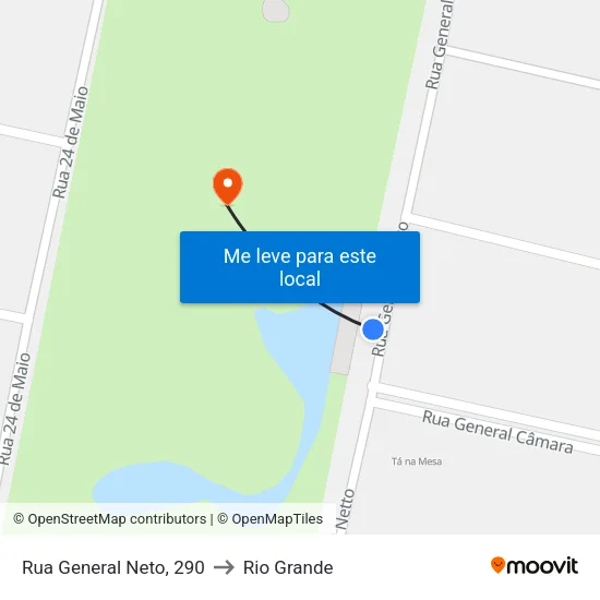 Rua General Neto, 290 to Rio Grande map
