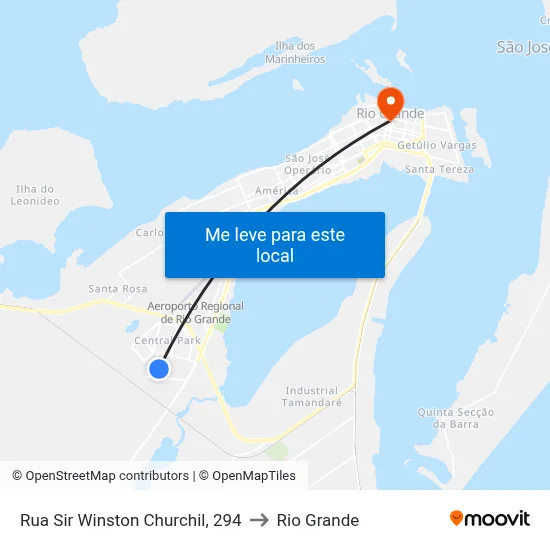 Rua Sir Winston Churchil, 294 to Rio Grande map