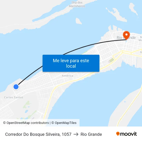 Corredor Do Bosque Silveira, 1057 to Rio Grande map