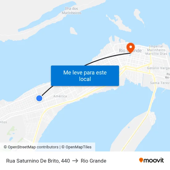 Rua Saturnino De Brito, 440 to Rio Grande map