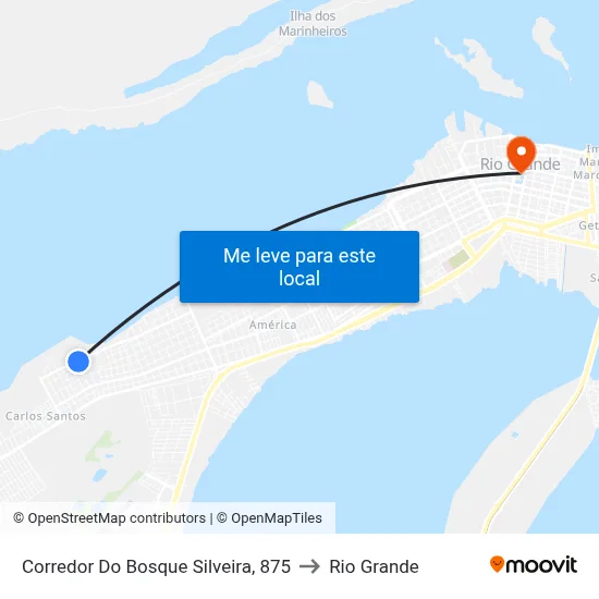 Corredor Do Bosque Silveira, 875 to Rio Grande map