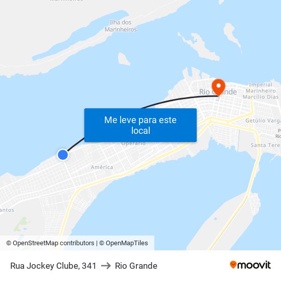 Rua Jockey Clube, 341 to Rio Grande map