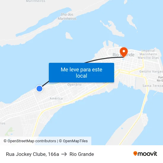 Rua Jockey Clube, 166a to Rio Grande map