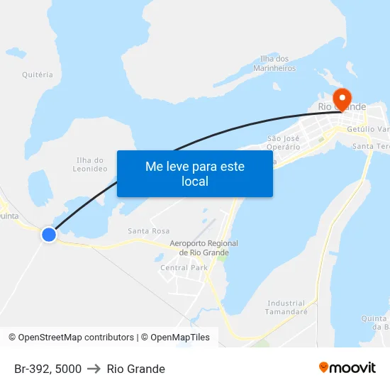 Br-392, 5000 to Rio Grande map