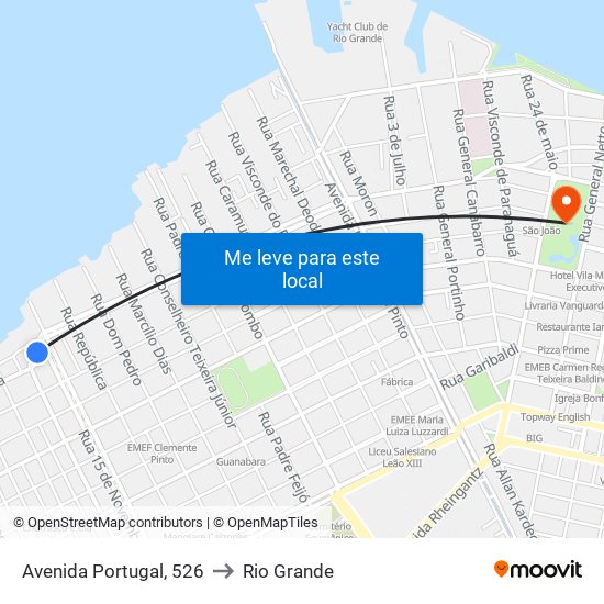 Avenida Portugal, 526 to Rio Grande map