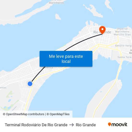 Terminal Rodoviário De Rio Grande to Rio Grande map