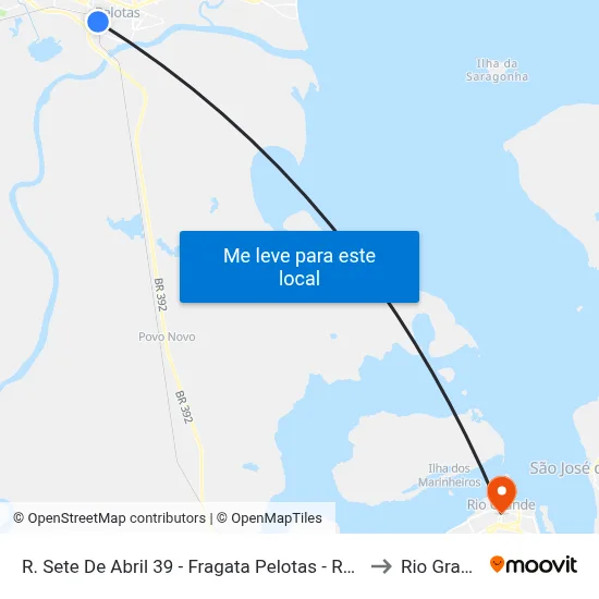 R. Sete De Abril 39 - Fragata Pelotas - Rs Brasil to Rio Grande map