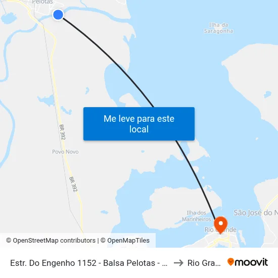 Estr. Do Engenho 1152 - Balsa Pelotas - Rs Brasil to Rio Grande map