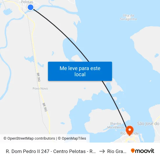 R. Dom Pedro II 247 - Centro Pelotas - Rs Brasil to Rio Grande map