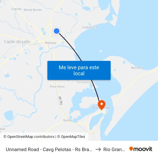 Unnamed Road - Cavg Pelotas - Rs Brasil to Rio Grande map