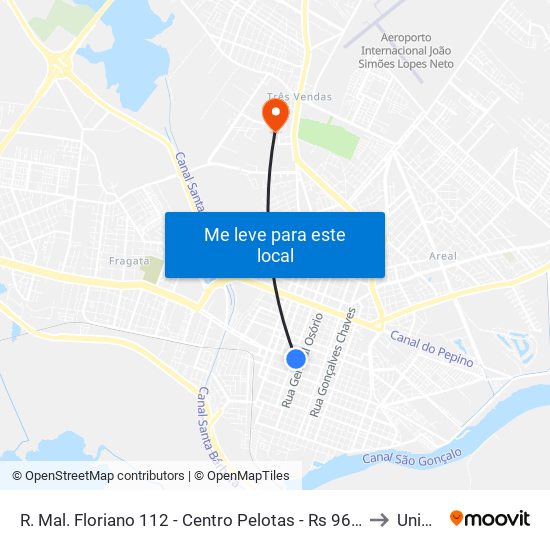 R. Mal. Floriano 112 - Centro Pelotas - Rs 96015-440 Brasil to Unimed map