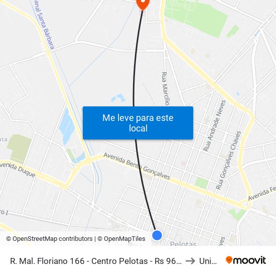 R. Mal. Floriano 166 - Centro Pelotas - Rs 96015-440 Brasil to Unimed map