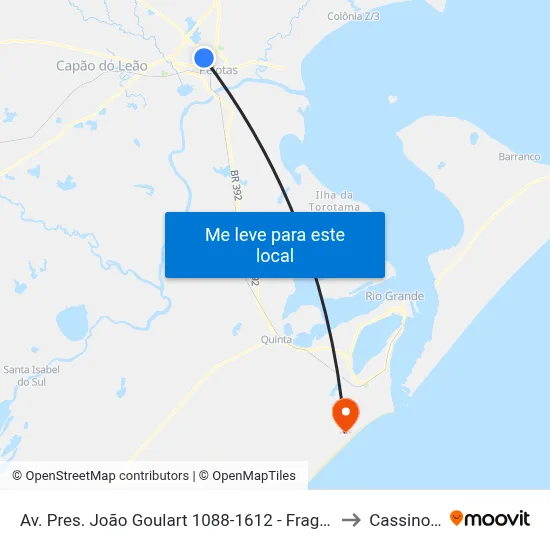 Av. Pres. João Goulart 1088-1612 - Fragata Pelotas - Rs Brasil to Cassino Brazil map