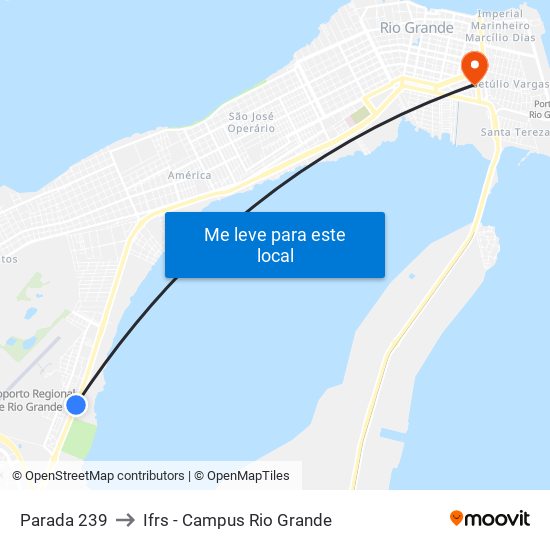 Parada 239 to Ifrs - Campus Rio Grande map