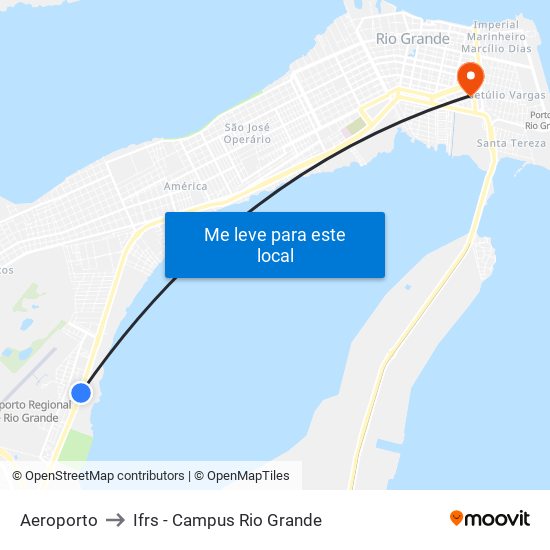 Aeroporto to Ifrs - Campus Rio Grande map