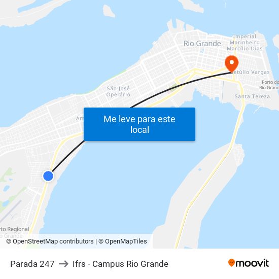 Parada 247 to Ifrs - Campus Rio Grande map