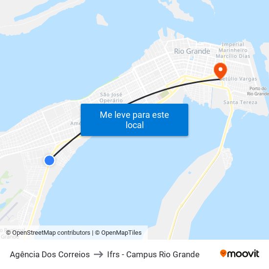 Agência Dos Correios to Ifrs - Campus Rio Grande map