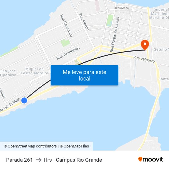 Parada 261 to Ifrs - Campus Rio Grande map