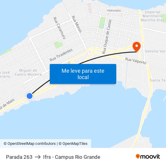 Parada 263 to Ifrs - Campus Rio Grande map