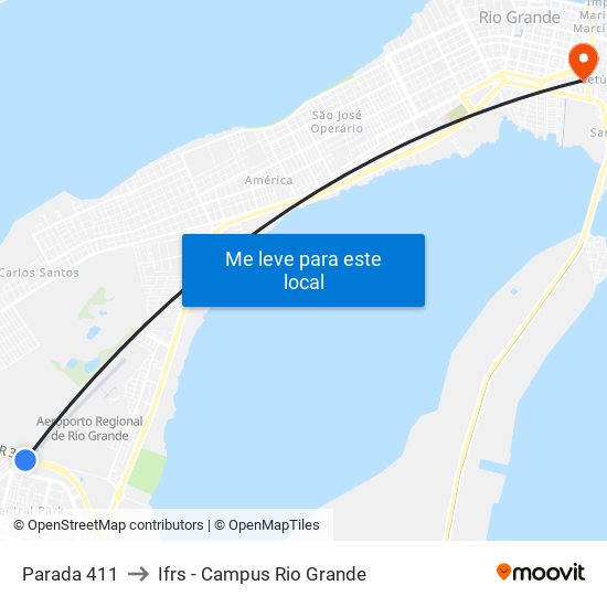 Parada 411 to Ifrs - Campus Rio Grande map